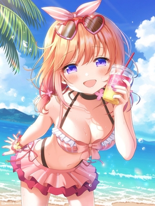 【非・微エロ】色鮮やかな水着を身に着けた女の子の二次画像まとめ その１０