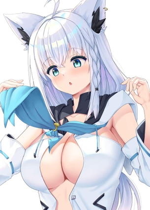 【ホロライブ】白上フブキのオナネタにできる二次エロ画像