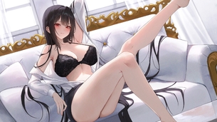 【２次】黒い下着の女の子のエロ画像その５８