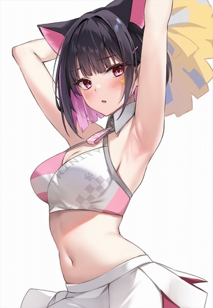 【チアガール】応援中にワキを見せつけてくるチアリーダーちゃんの画像