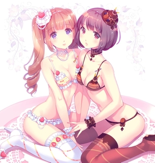 【二次元】下着・ランジェリー姿の美少女達のエロ画像 Part.10 50枚