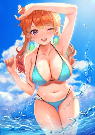 【非・微エロ】色鮮やかな水着を身に着けた女の子の二次画像まとめ その１３
