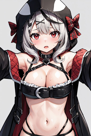 ホロライブ沙花叉クロヱちゃんの巨乳エチエロ水着イラスト画像がたまらんｗｗｗ