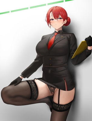 【画像】美脚女さん、ガーターベルト履いてムチムチな脚を強調させてしまう