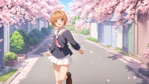 『stable-diffusion』【CCさくら】木之本桜ちゃんの壁紙AI画像を大量作成