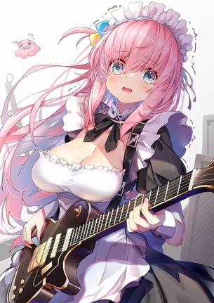 【二次】おっぱいだけは少しでも露出させたいという強い信念を感じるデザインのメイド服を着た可愛い女の子の着衣おっぱい画像