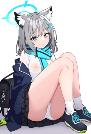 [ブルアカ][エロ画像]砂狼シロコの座りパンチラでシコったよ～♪