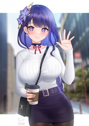 【巨乳】縦セタお姉さんの柔らかそうな着衣おっぱいに埋もれたい二次画像