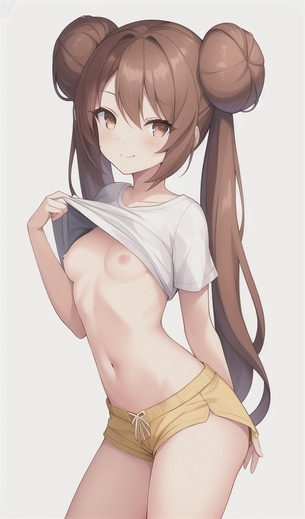 【２次】上着をたくし上げて、乳やブラが丸見えな女の子のエロ画像その６０