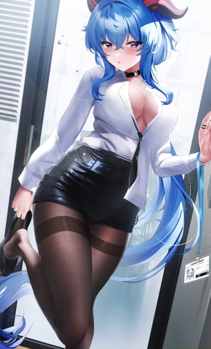 【黒ストOL】オフィスで働くお姉さんの黒パンスト美脚画像【黒タイツ】