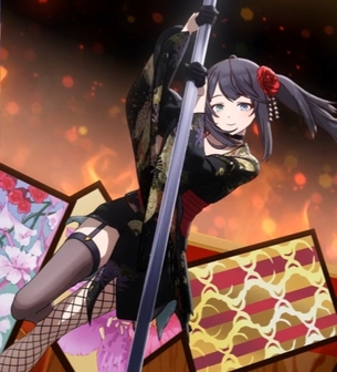 【画像】CV:早見沙織の巨乳美少女が和装ボンテージ姿でポールダンスするアニメがあるらしい