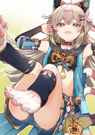 [原神][エロ画像]綺良々の尻尾で抜いてもらったよ～♪