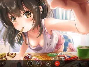 胸チラ見えで興奮する二次元美少女エロ画像6