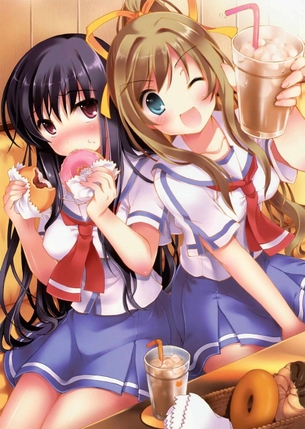 【スイーツ少女】幸せそうにおやつを頬張っている女の子の萌え画像集【二次萌え画像】