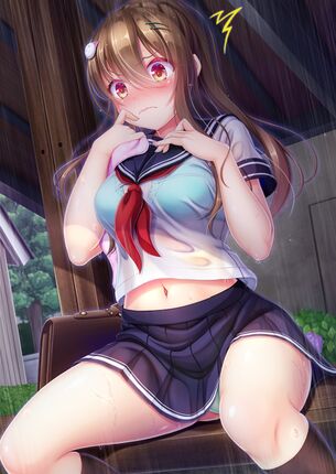 濡れ透けの二次元エロ画像。