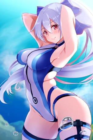 【二次元】競泳水着姿の美少女達のエロ画像 Part.15 50枚