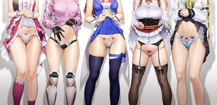 【二次エロ】ムチムチ太ももに食い込むニーソ・ニーハイがエロすぎる女の子の二次エロ その27
