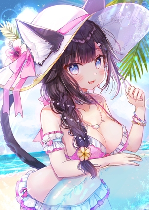 【非・微エロ】色鮮やかな水着を身に着けた女の子の二次画像まとめ その５