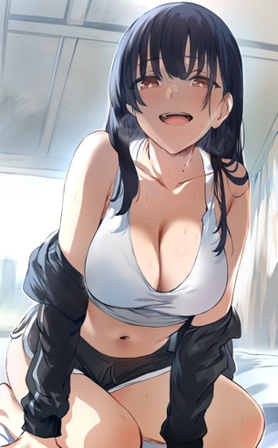 【画像】お胸元ゆるゆるタンクトップの、巨乳女の子がえっちすぎるw w w w w w w w w w w w w w w w w