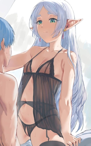 【葬送のフリーレン】フェルンのがっつりむしゃぶりつきたいおっぱいエロ画像で即抜き！