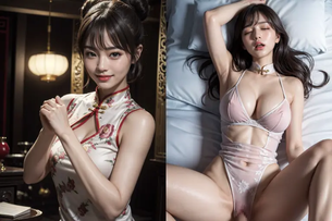 チャイナドレスエロ画像100枚まとめ！勝気なあの娘と一夜を過ごした結果ｗｗ [AI Generated]