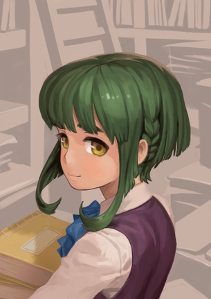 【２次】緑色の髪の女の子のエロ画像その１８