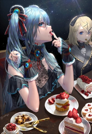 【二次元】飲食物と女の子のエロ画像 Part.4 50枚