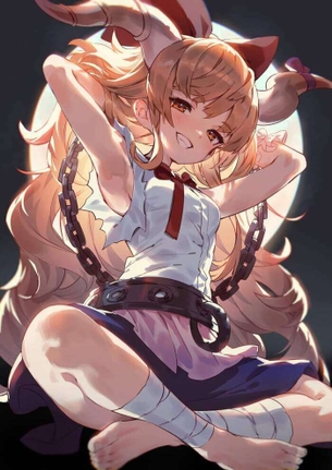 [東方][エロ画像]伊吹萃香のエッチな脇(ワキ)にﾃｨﾑﾎﾟが反り立ったよ～♪