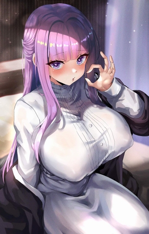 【葬送のフリーレン】フェルンちゃんの着衣巨乳を揉みしだきたい二次画像