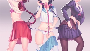【半脱ぎ】着たままエッチしちゃう女の子の二次元エロ画像＆イラスト Part41