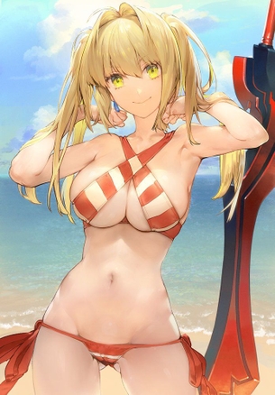【２次】おっぱいの谷間が素敵な女の子のエロ画像その１２４