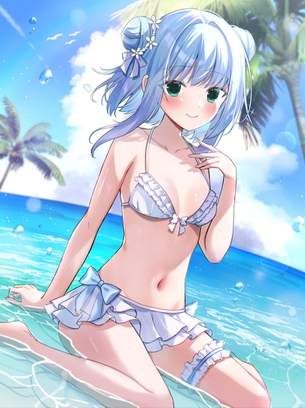 【非・微エロ】色鮮やかな水着を身に着けた女の子の二次画像まとめ その６