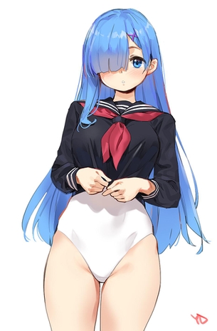 【2次】青髪の可愛い女の子のエロ画像その4