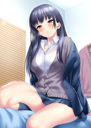 あざとエロい太ももフェチにはたまらないえっちなおみ足をお持ちな女の子の二次元エロ画像