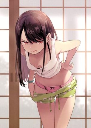 【チクチラ期待度高】貧乳・微乳の子がタンクトップ着てる二次エロ画像