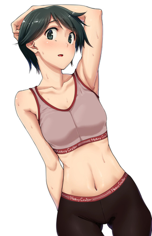 【二次】夏には部活で真っ黒に日焼けしてそうなショートカットなボーイッシュ美少女のエロ画像