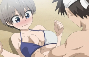 アニメ『宇崎ちゃんは遊びたい！』6話でエロい水着回でおっぱい揉みなどエロシーン！