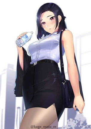 【夏OLの装い】ノースリーブシャツを着た女子達の二次エロ画像