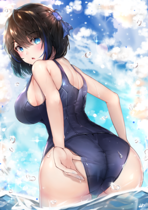 二次元スク水少女たちの微エロ画像まとめ！