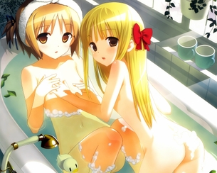 一緒に混ざりたい！えっちで可愛すぎる女の子の入浴二次元エロ画像！