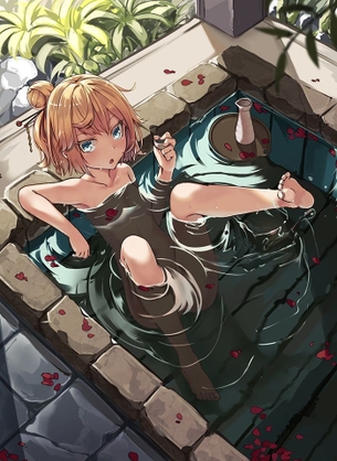 こんな女の子と一緒に混浴したらきっと疲れなんて吹っ飛ぶんだろうなーという二次元入浴シーンエロ画像！