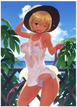 下着や水着の日焼け跡が残る女の子のエッチなおっぱい！ その16