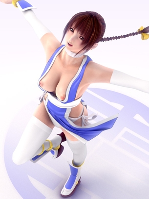 デッド・オア・アライブのかすみ（霞）がおっぱいもあそこも晒して乱れ咲くエチエチ3DCG！