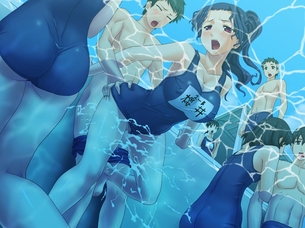 【二次】マンコに水が入るのも気にせず本能のままにハメる“水中セックス”のエロ画像