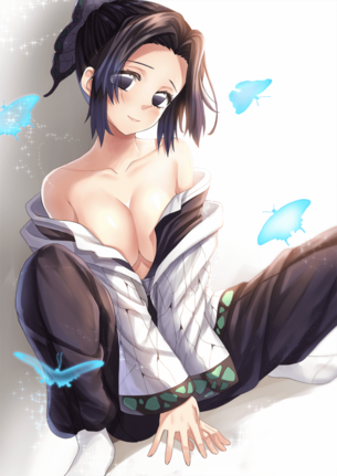 鬼滅の刃が終わっちゃったみたいなので胡蝶しのぶちゃんのえっちで可愛い画像を投稿してみました！