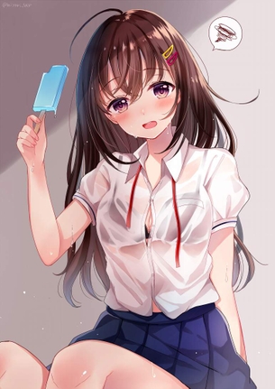 【夏の風物詩】ブラウスのボタンの間からブラが見えてる女子たちの二次エロ画・・・