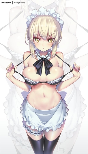 こんなメイドさんに朝起こされたらムラムラしてむしろ別のところが起きてしまいそうな二次元メイドさんのエロ画像