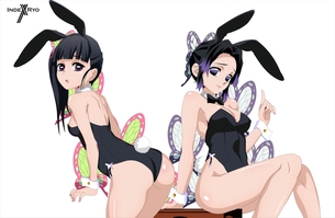 【悲報】鬼滅の刃の女の子、エッチなバニーガール姿になってしまう…