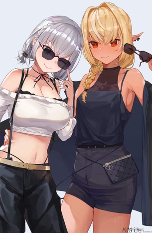 【お高い女】サングラスくいってしてる女子達の二次画像