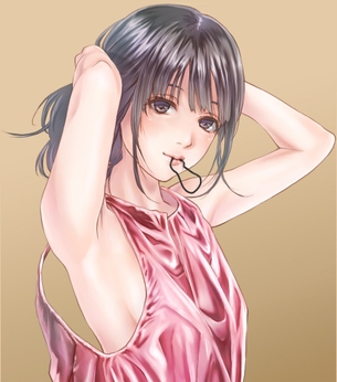 【二次】今の季節こそ汗と女の混ざった臭いがムワッとしそうな“腋マンコ”のエロ画像